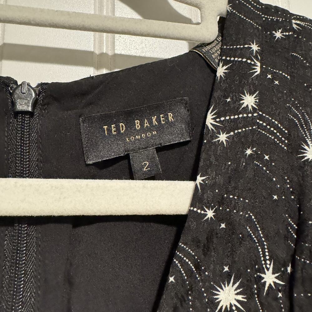 Ted Baker Gemmi Rouleau Celestial Star Print Dress Size 6 - Picture 5 of 8